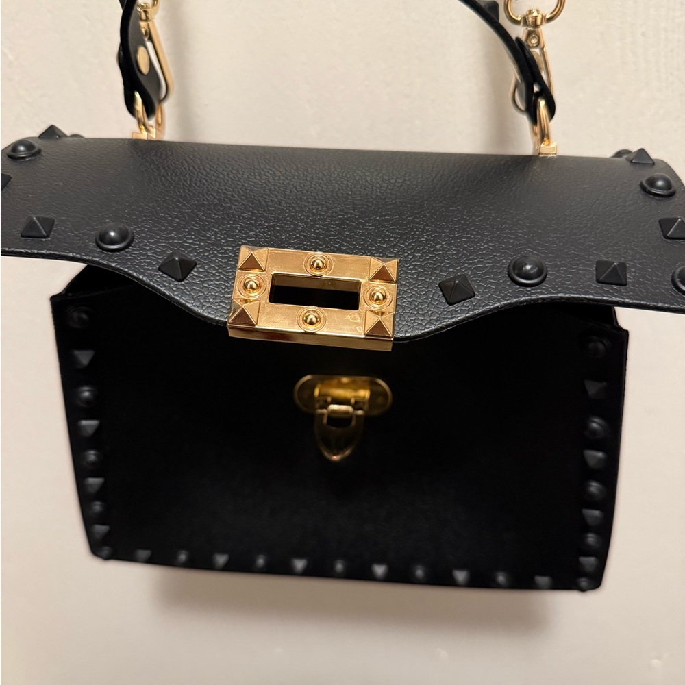 Black Studded Handbag